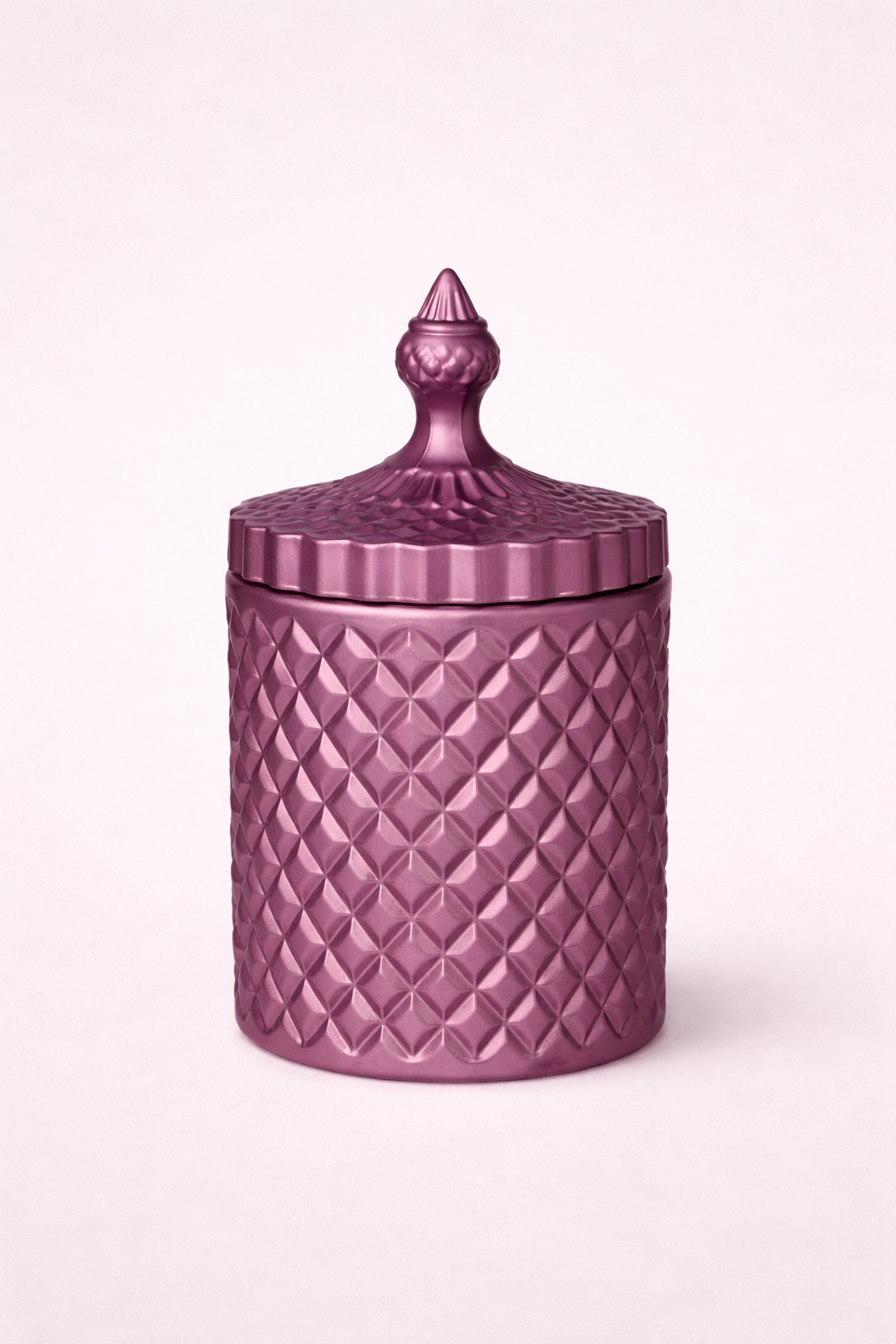 Royal Velvet 3-Wick Pedestal Bowl Candle - Luxury Purple Centerpiece for Home Decor