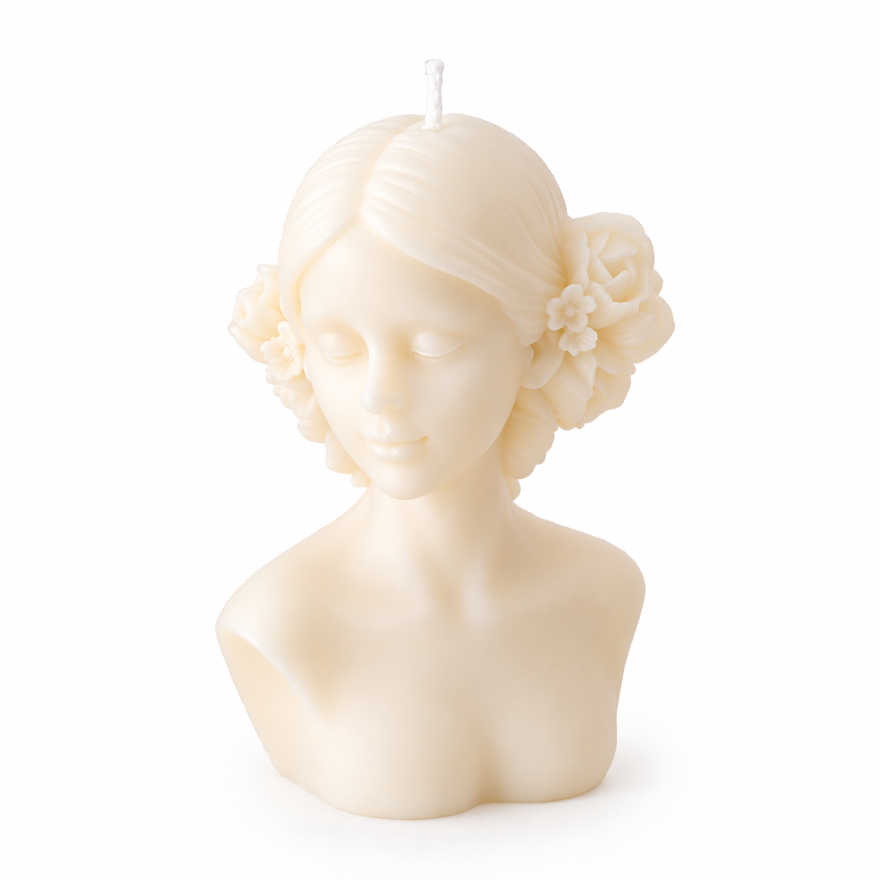 Blind Lady Sculptural Aesthetic Candle - Handcrafted Pink Female Bust for Home Decor
