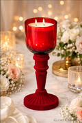 Velvet Stem Goblet Scented Candle - Royal Romance Edition for Weddings & Luxury Events (200ml)