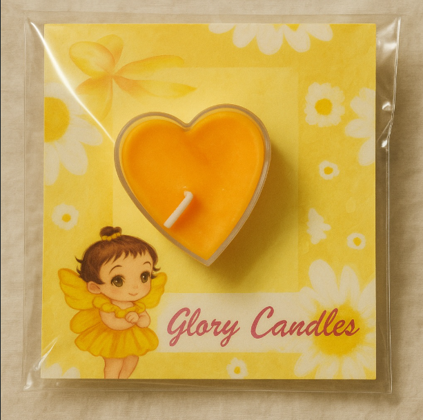 PC Heart Shaped Scented Tealight Candles - Pack of 4 Cute Candles for Romantic Decor & Gifting