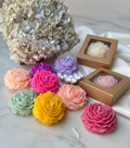 Handmade Peony Bloom Scented Soy Wax Candles - Pack of 4 for Gifting & Decor
